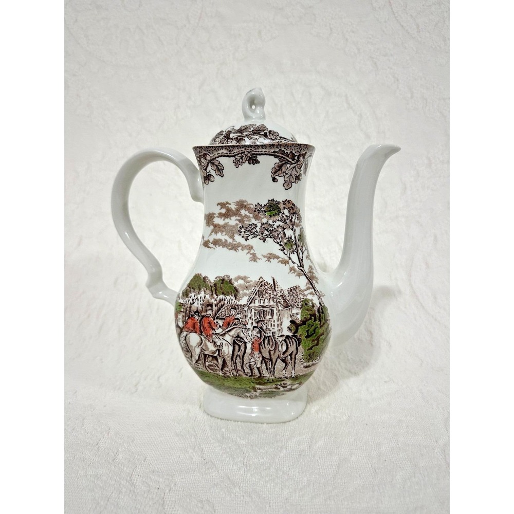 Vintage Country Life "The Meet" Teapot by Churchill England Muliticolor